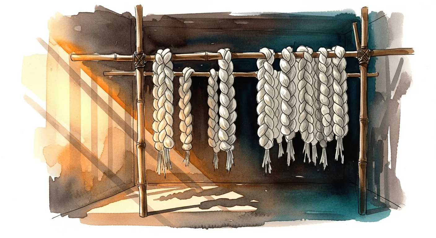 Pearl-white veni braids in storage